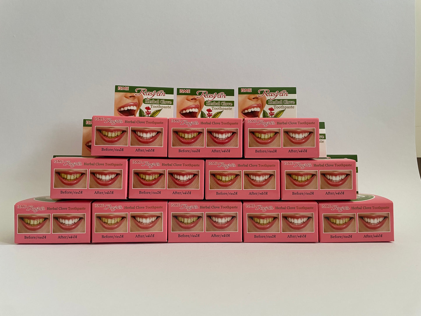 12 Stück BOX Rasyan ISME Herbal Clove Toothpaste Bio Zahnpasta für weisse Zähne